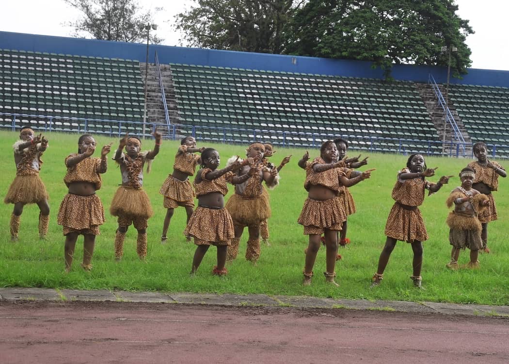 Students cultural dance group at Calabar stadium